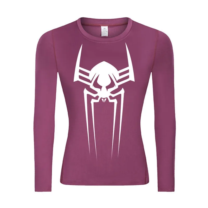2099 Web-Slinging Woman's Long Sleeve Compression Shirt