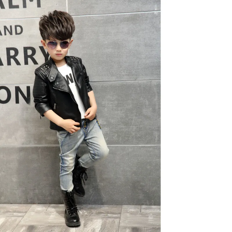 Boy's Faux Leather Jackets