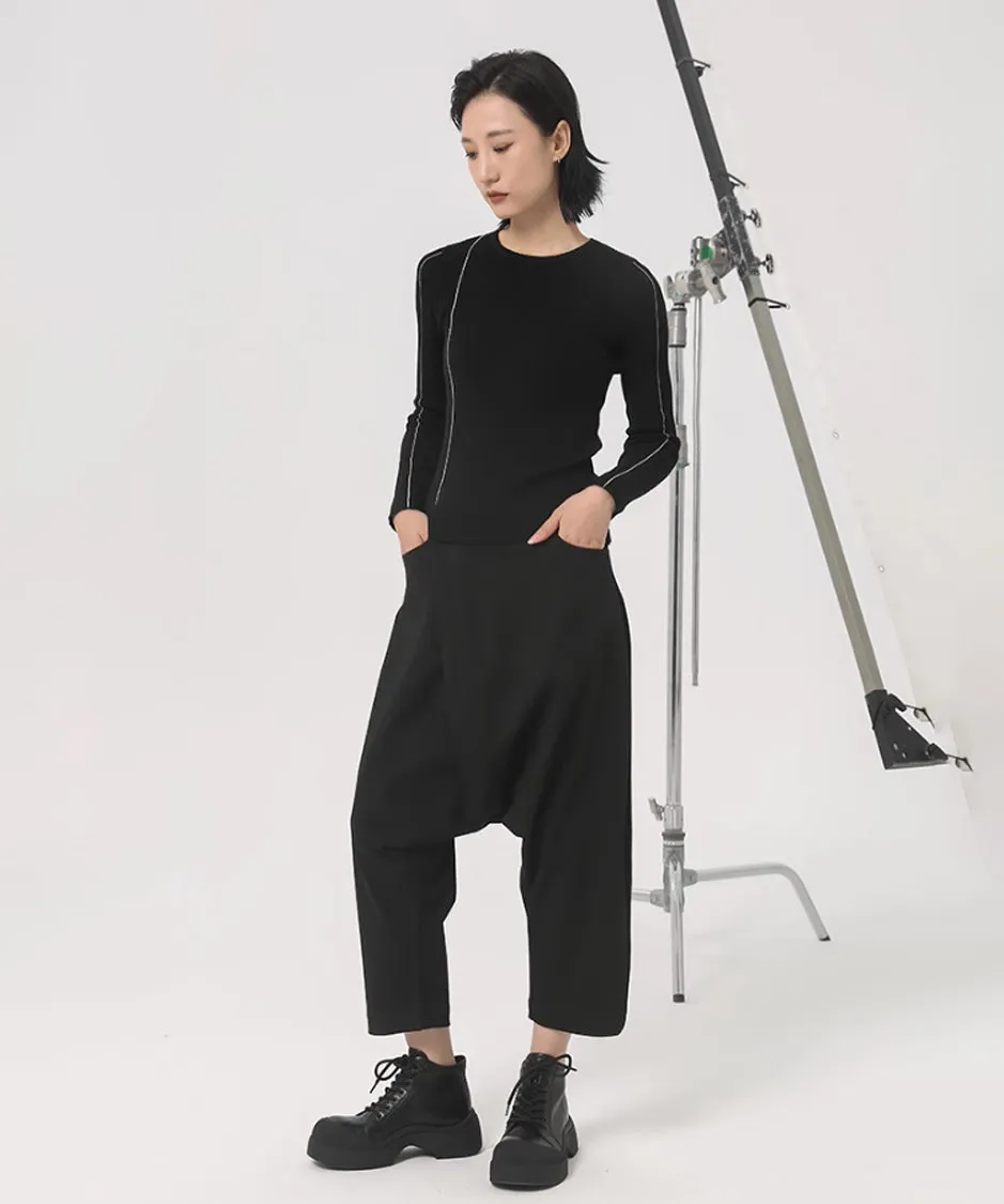 Cropped Harem Pants