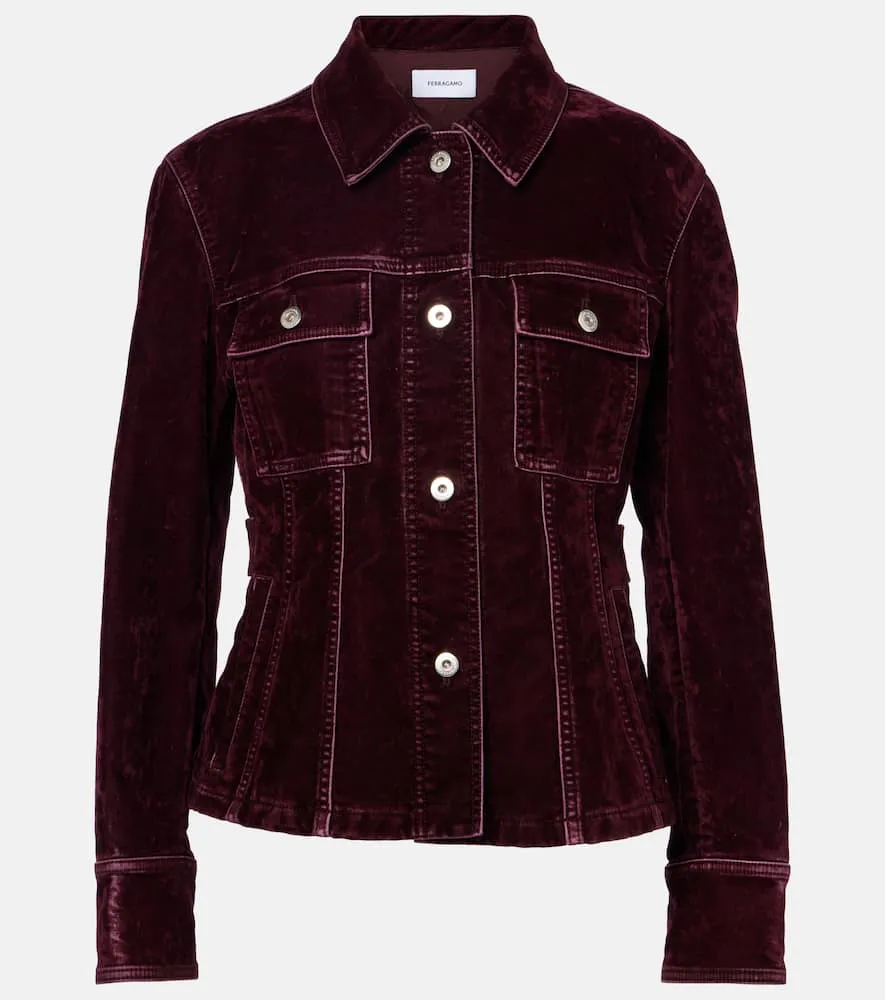 Ferragamo Cotton-blend velvet jacket