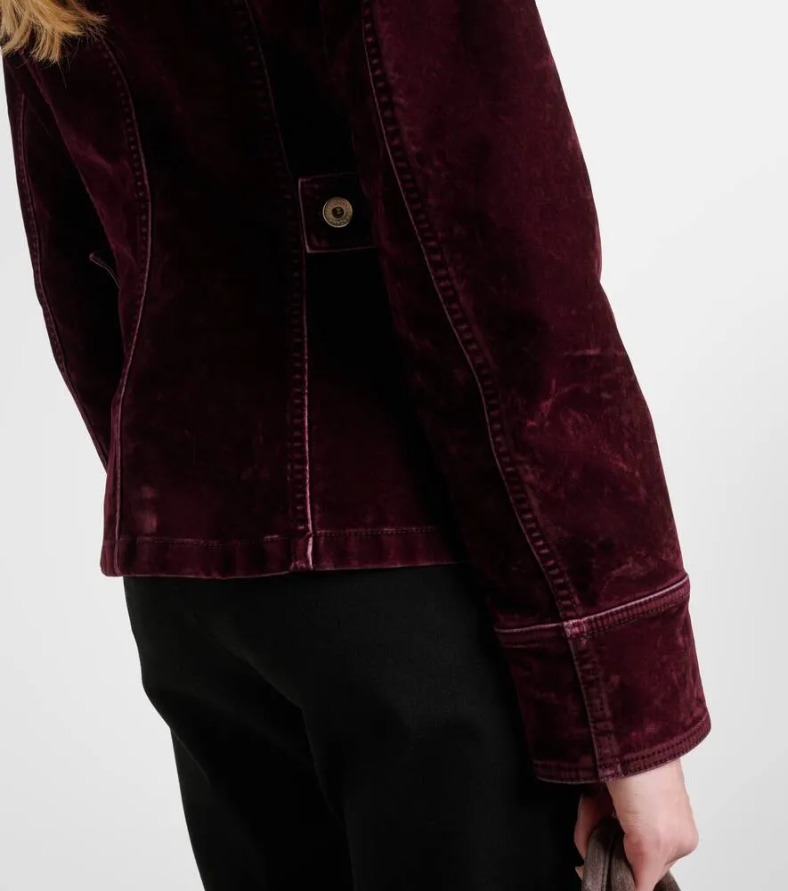 Ferragamo Cotton-blend velvet jacket
