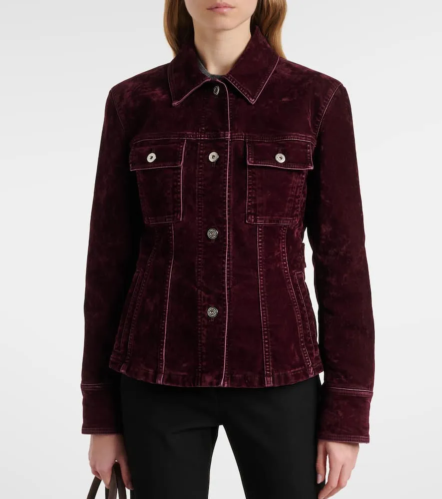 Ferragamo Cotton-blend velvet jacket
