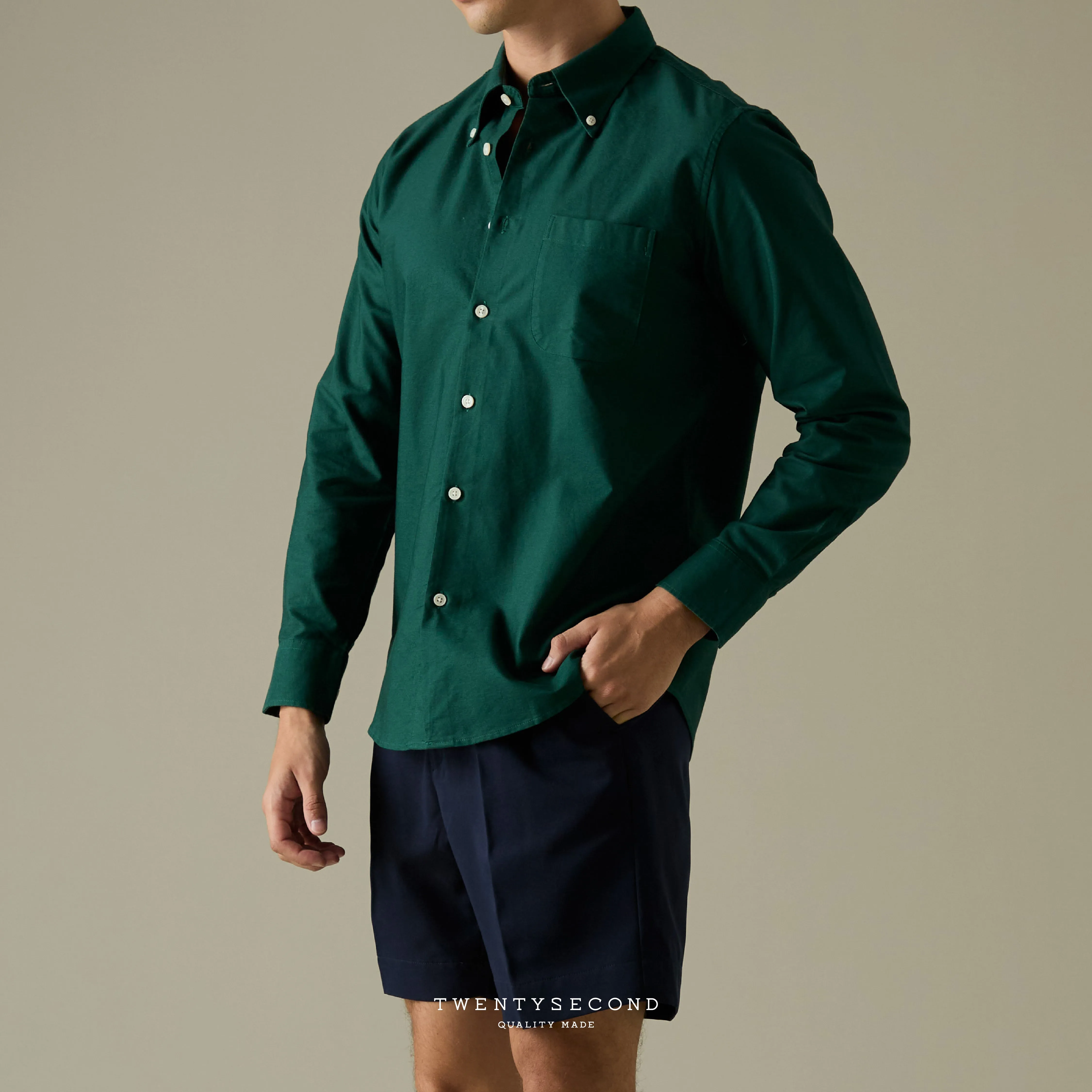 OCBD OXFORD SHIRT - GREEN