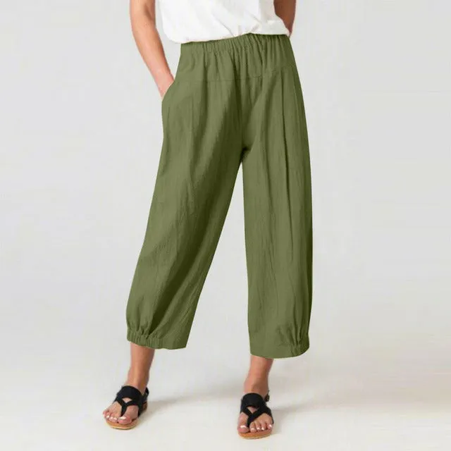 Pantalon Dcontract Sarouel Taille Haute