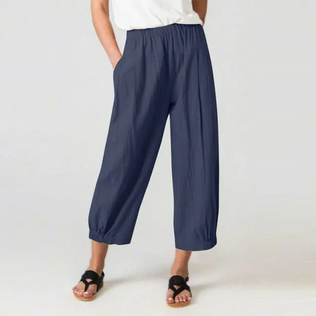 Pantalon Dcontract Sarouel Taille Haute
