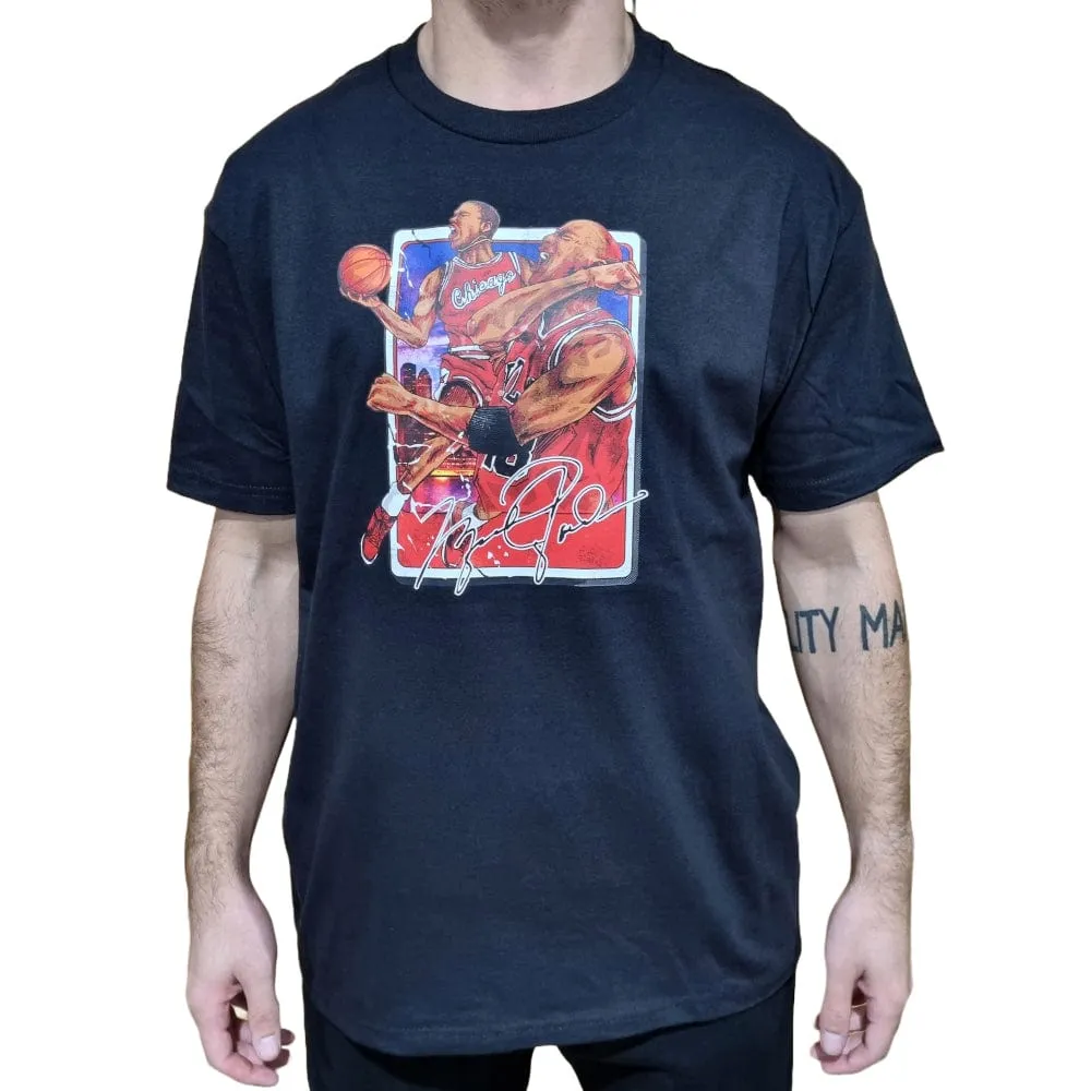 Retro Kings Jordan Stacked Tee - Black