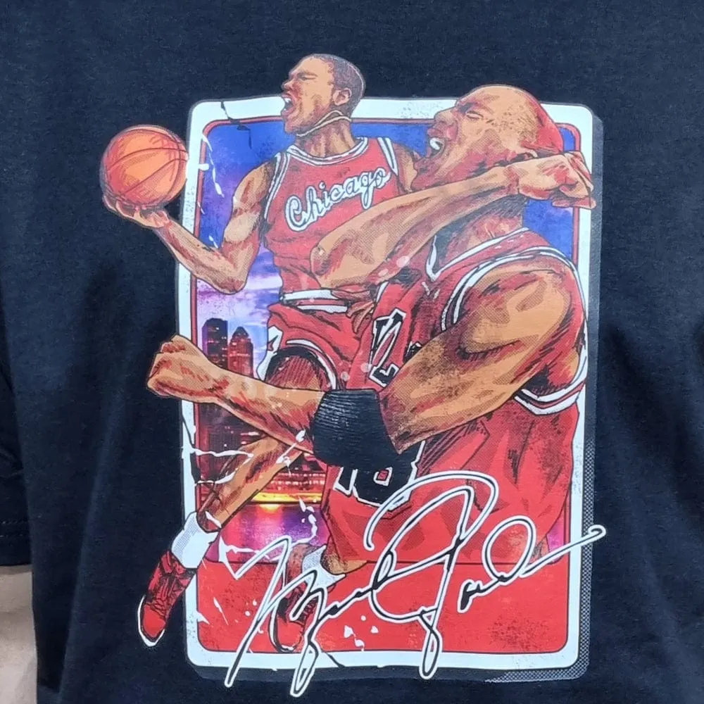 Retro Kings Jordan Stacked Tee - Black