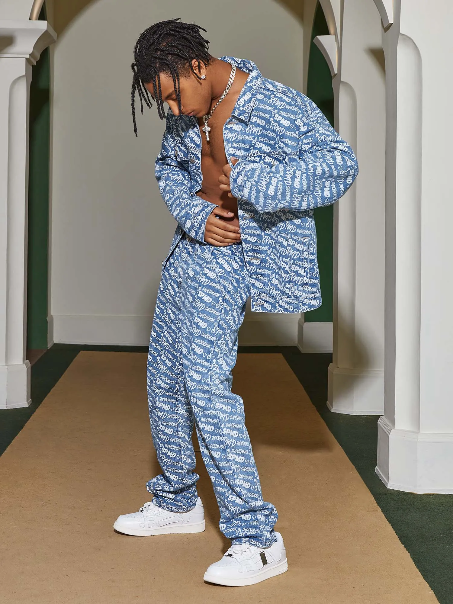 Sneakerhill High Street Versatile Denim Suit - 1719