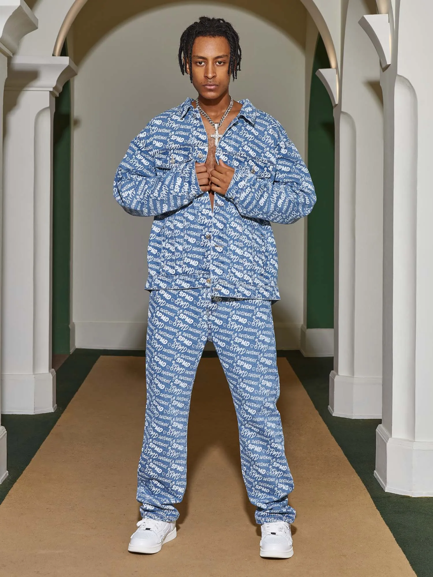 Sneakerhill High Street Versatile Denim Suit - 1719