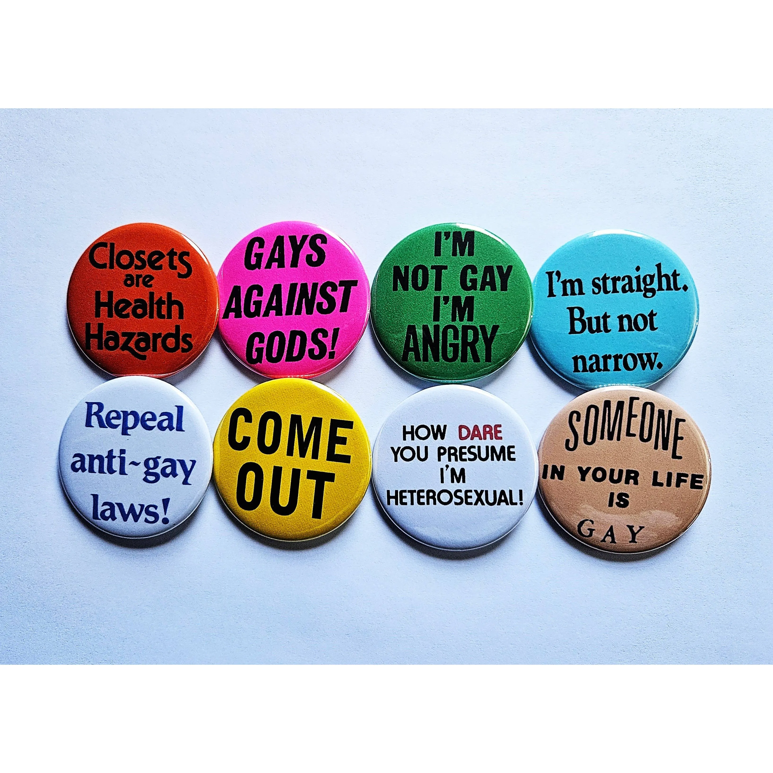 Vintage Reproduction How Dare You Presume I'm Heterosexual Pride Small Pinback Button | 1.25" Diameter