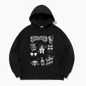 Wednesday Black Hoodie Witchcore Aesthetic